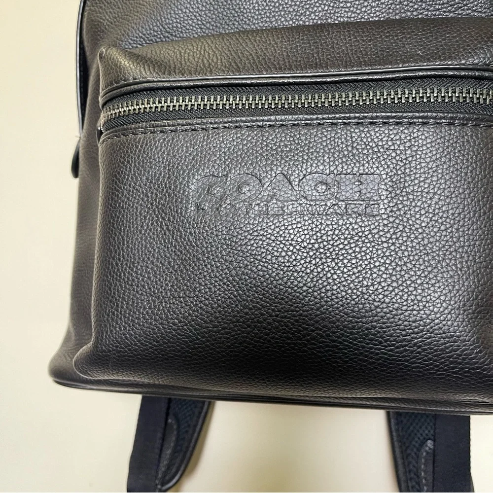 Coach Charter Navy Blue Pebble Chunky Leather Backpack